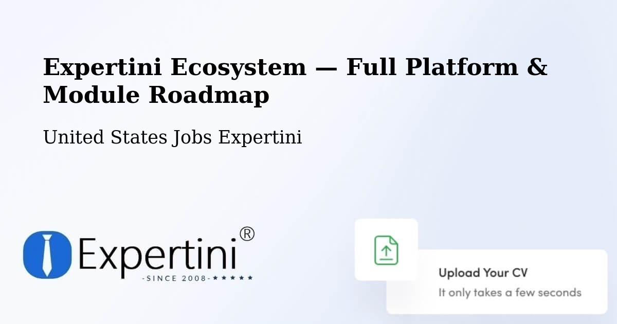Expertini Ecosystem — Full Platform & Module Roadmap – Kankakee